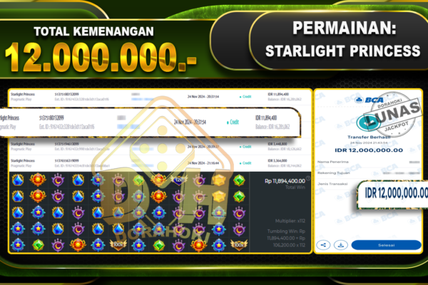 STARLIGHT PRINCESS Rp.12.000.000.-