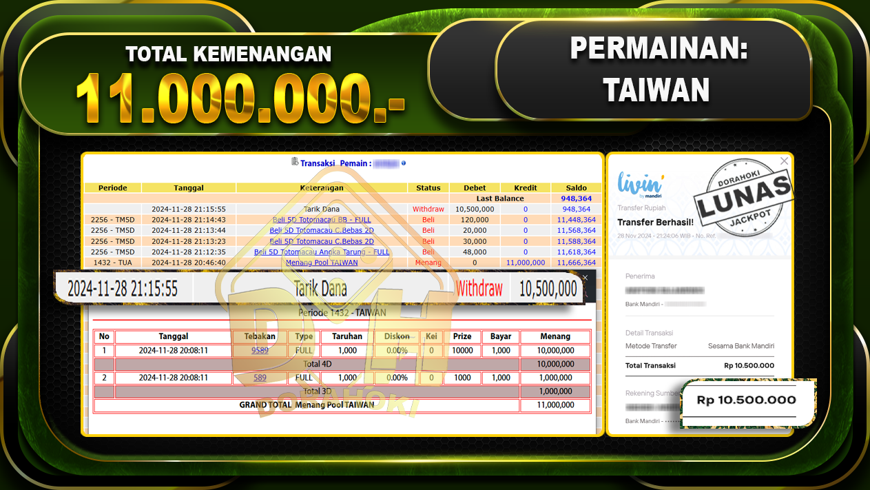 TAIWAN Rp.11.000.000