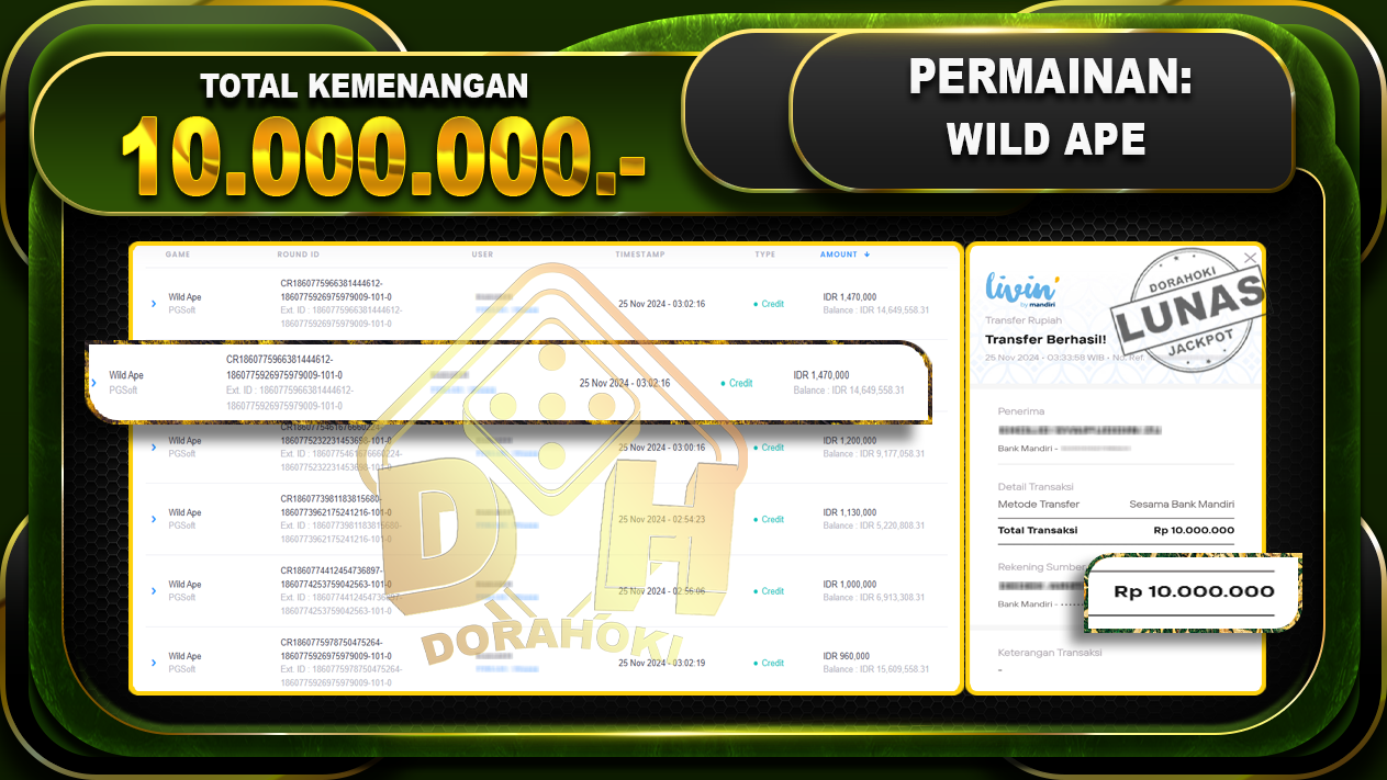 WILD APE Rp.10.000.000.-