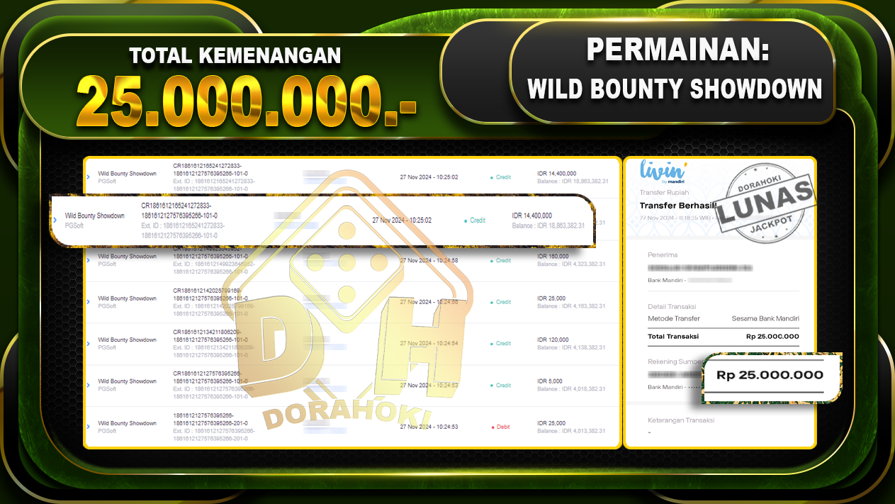 WILD BOUNTY SHOWDOWN Rp.25.000.000