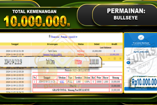 TOGEL BULLSEYE Rp.10.000.000