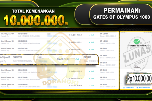 Gates Of Olympus 1000 Rp.10.000.00