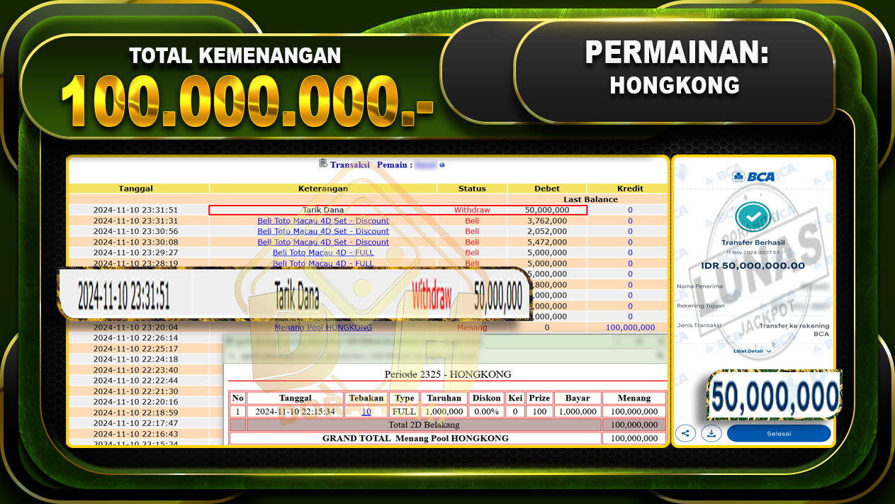 TOGEL HONGKONG Rp.100.000.000