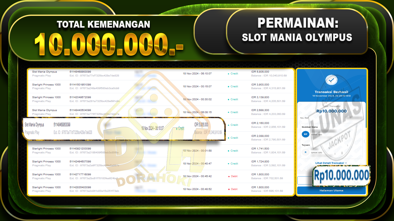 slot mania olympus