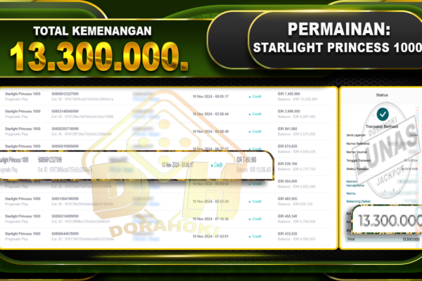 Starlight Princess 1000 Rp.13.300.000