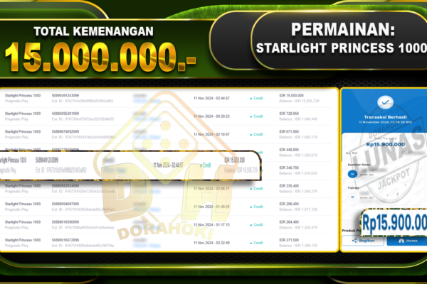 Starlight Princess 1000 Rp15.000.000