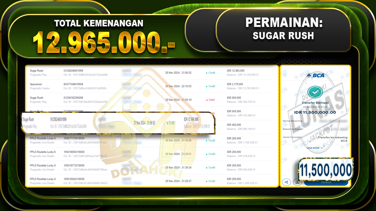 sugar rush 12.965.000