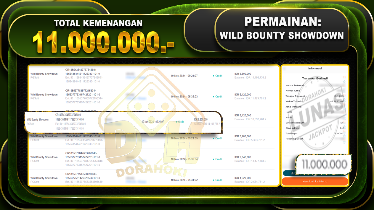 Wild Bounty Showdown Rp.11.000.000