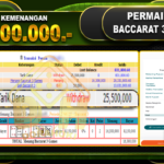 BACCARAT 3 GAMES RP 25.500.000