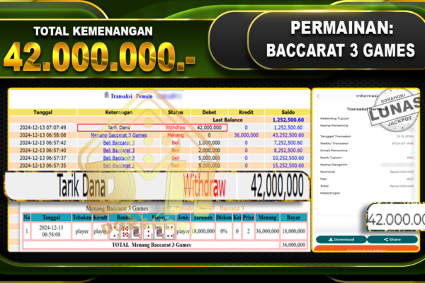 BACCARAT 3 GAMES RP 42.000.000