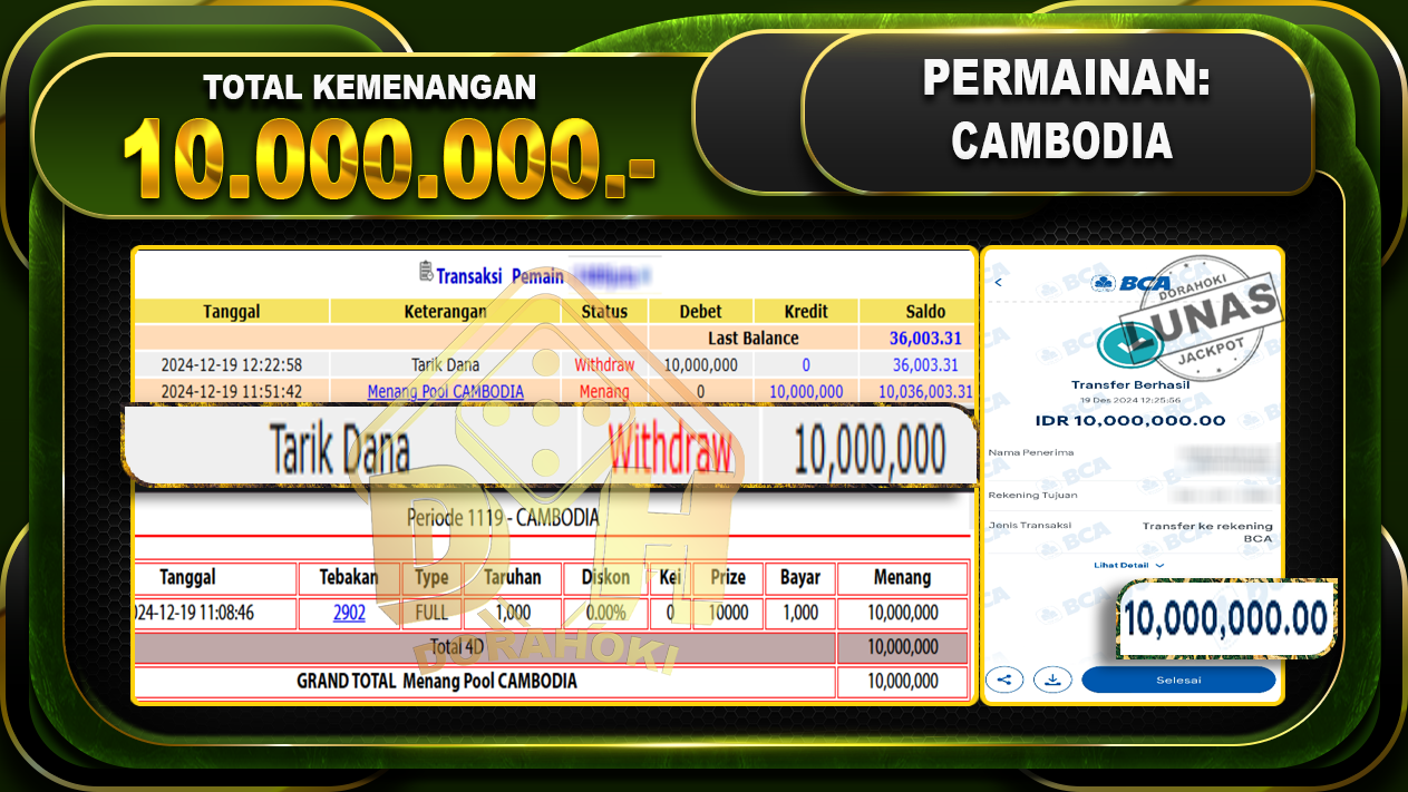 CAMBODIA RP 10.000.000