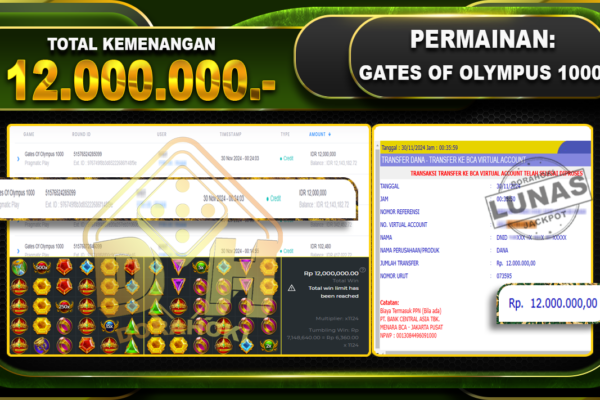 GATES OF OLYMPUS 1000 Rp.12.000.000