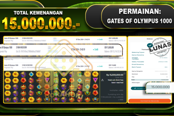 GATES OF OLYMPUS 1000 Rp.15.000.000