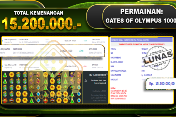 GATES OF OLYMPUS 1000 Rp.15.200.000