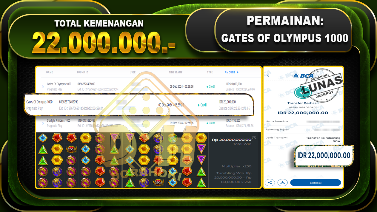 GATES OF OLYMPUS 1000 Rp.22.000.000