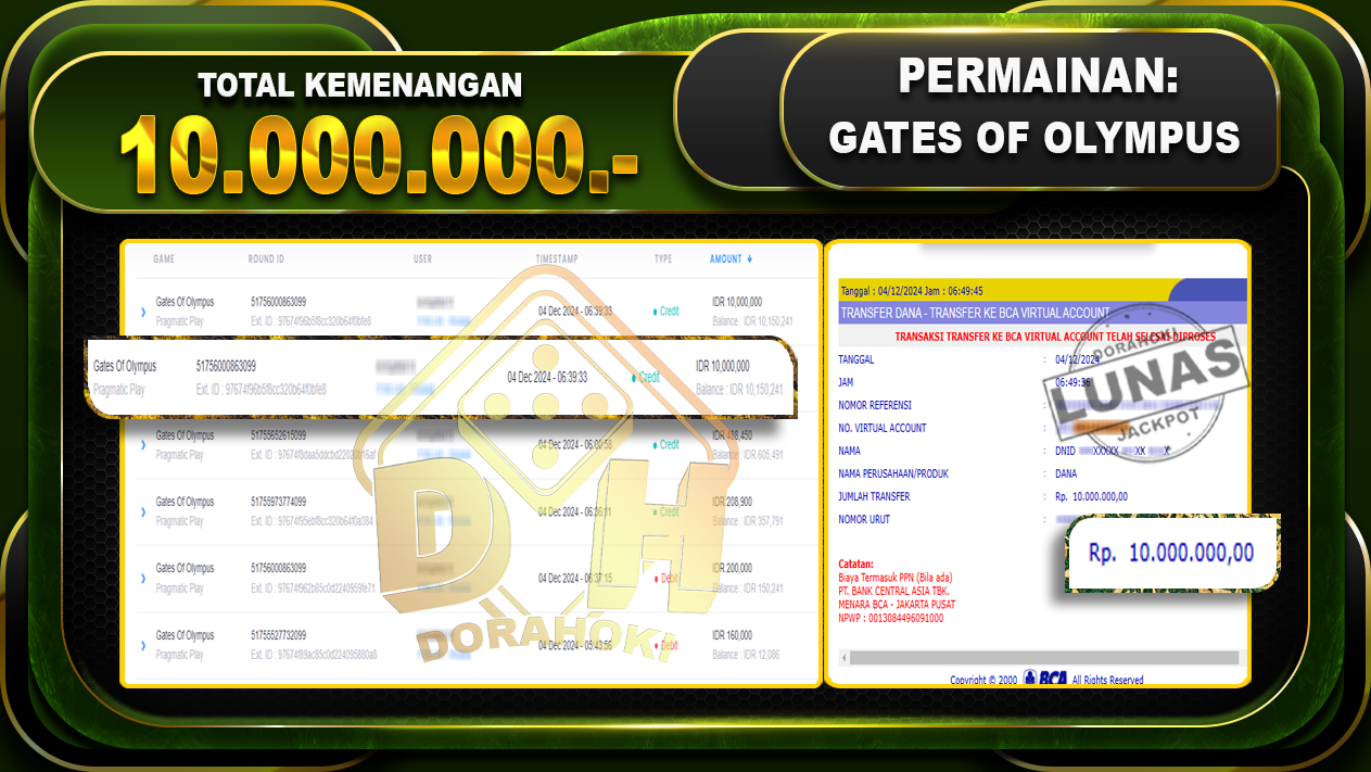 GATES OF OLYMPUS Rp.10.000.000