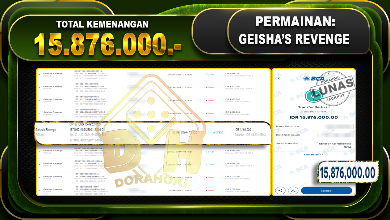 GEISHA'S REVENGE RP 15.876.000