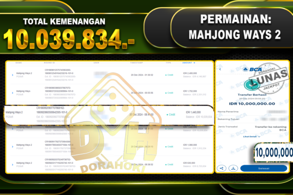 MAHJONG WAYS 2 RP 10.039.834