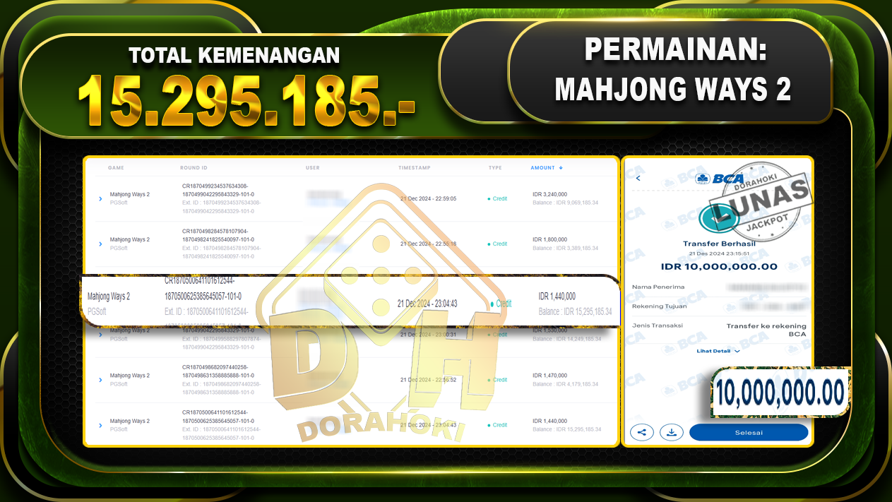 MAHJONG WAYS 2 RP 15.295.185