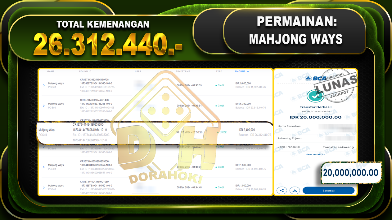 MAHJONG WAYS RP 26.312.440