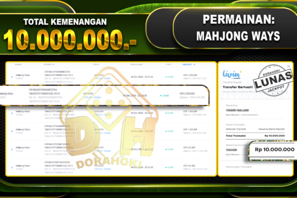 MAHJONG WAYS Rp.10.000.000