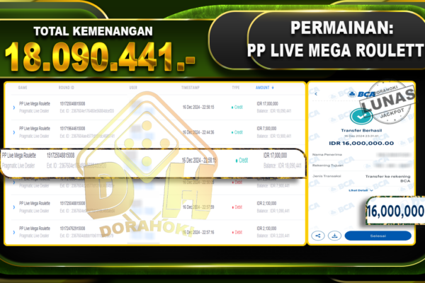 PP LIVE MEGA ROULETTE RP 18.090.441