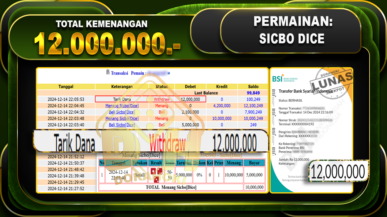 SICBO DICE RP.12.000.000