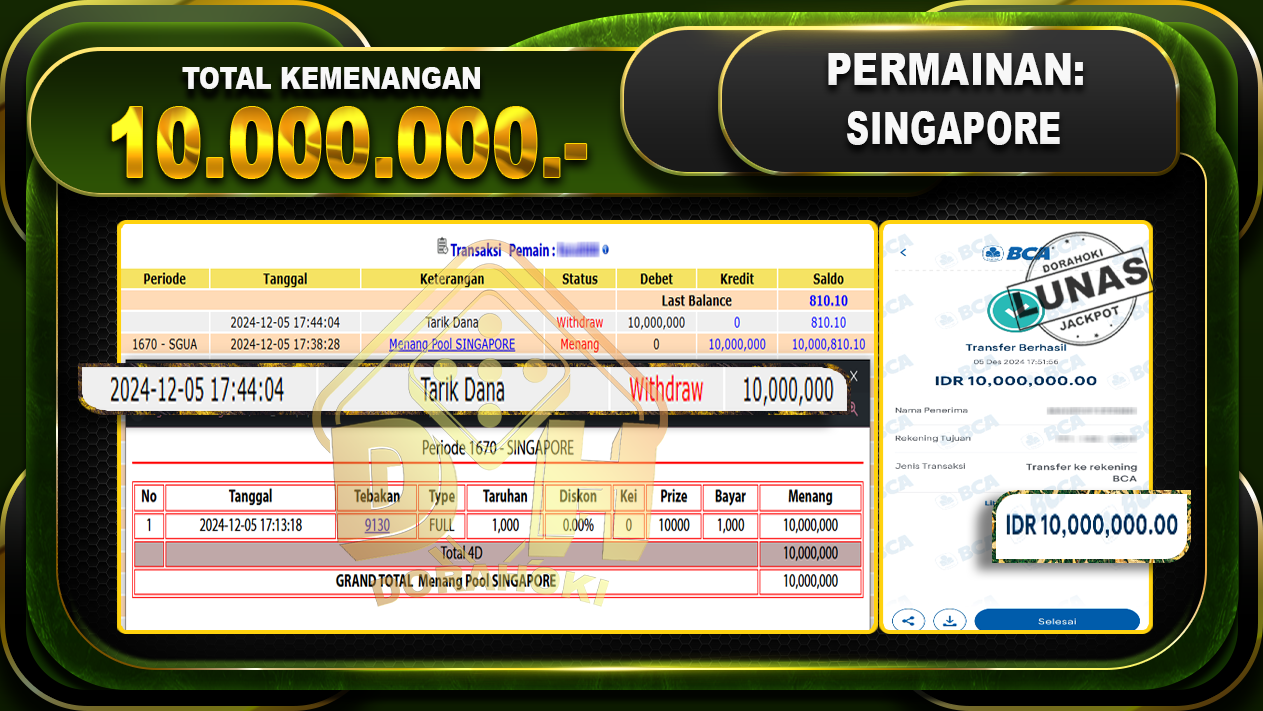 TOGEL SINGAPORE Rp.10.000.000