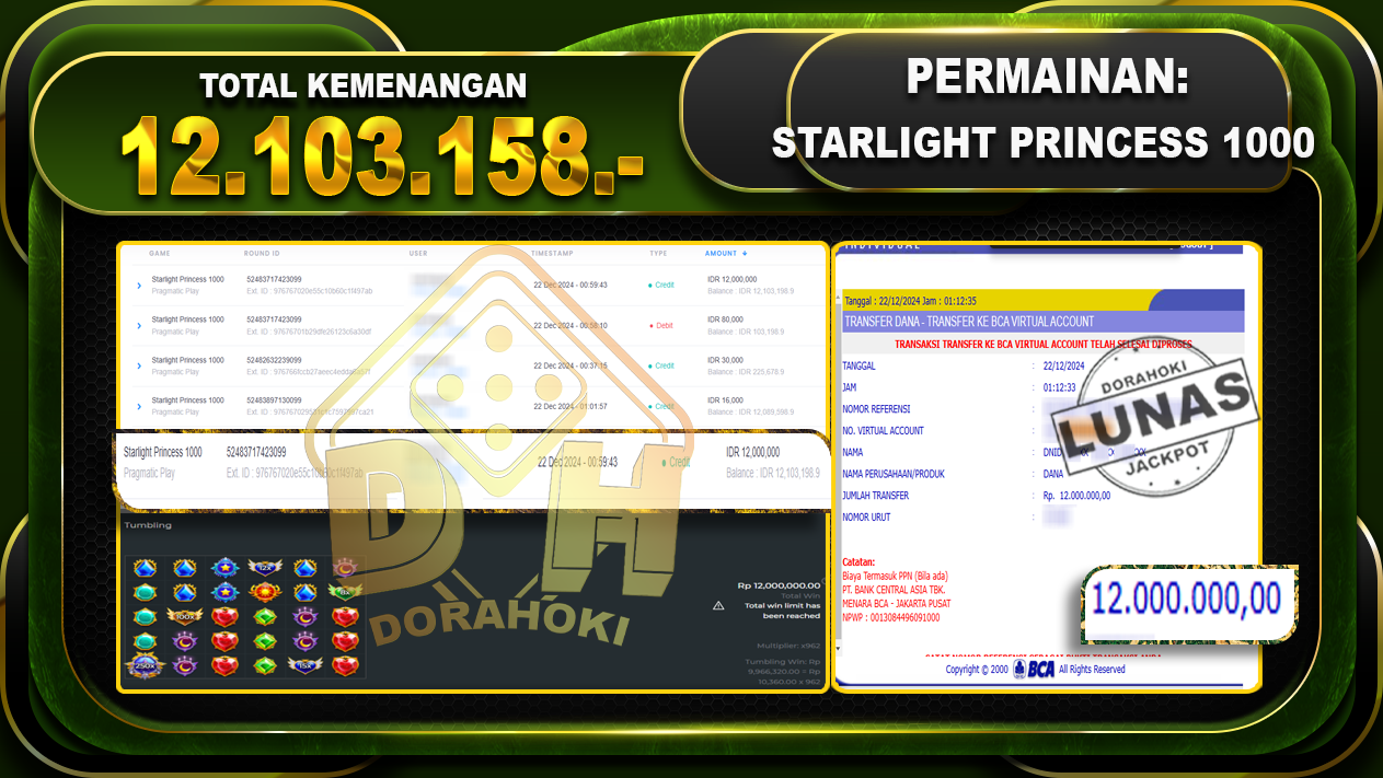 STARLIGHT PRINCESS 1000 RP 12.103.158