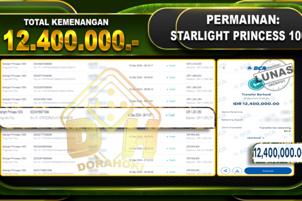 STARLIGHT PRINCESS 1000 RP 12.400.000