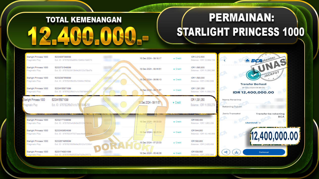 STARLIGHT PRINCESS 1000 RP 12.400.000