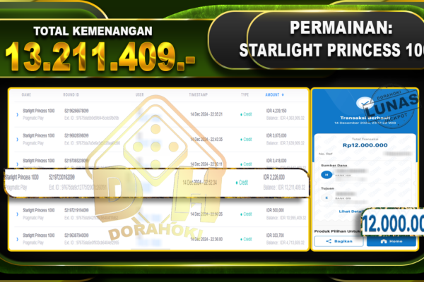 STARLIGHT PRINCESS 1000 RP 13.211.409