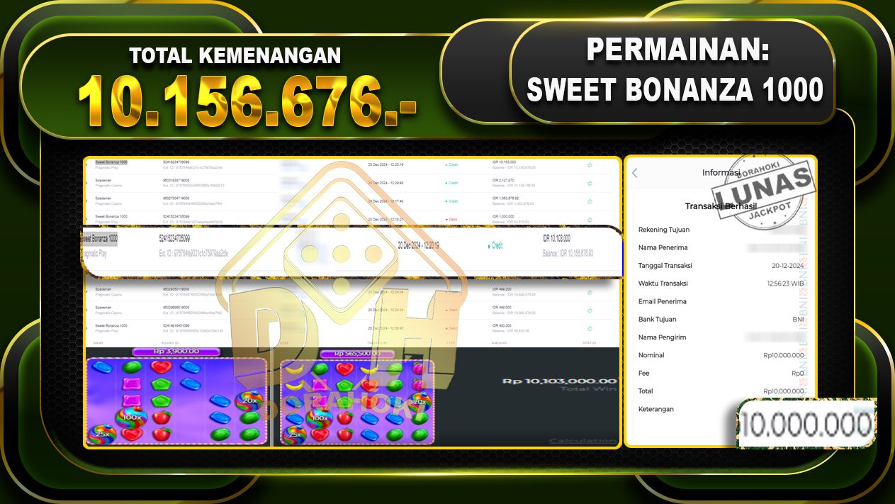 SWEET BONANZA 1000 RP 10.156.676