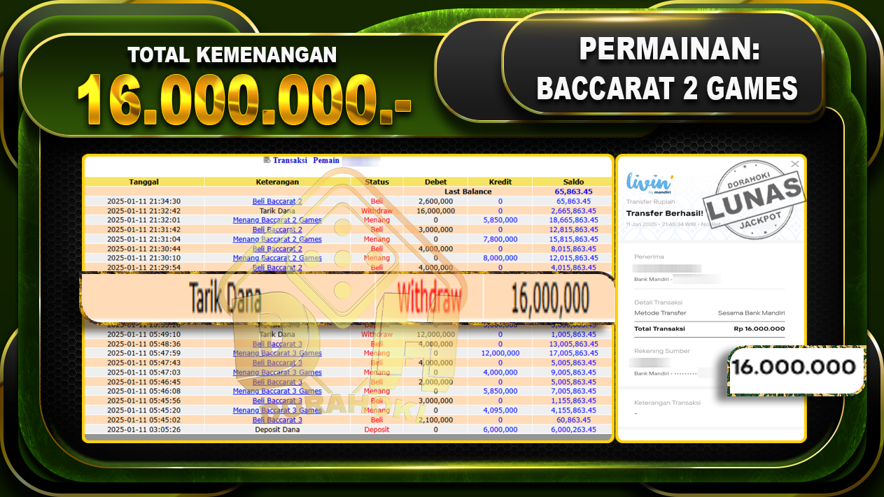 BACCARAT 2 GAMES