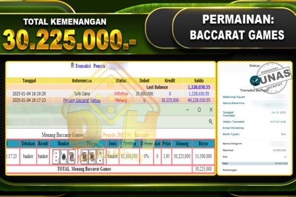 BACCARAT GAMES RP 30.225.000