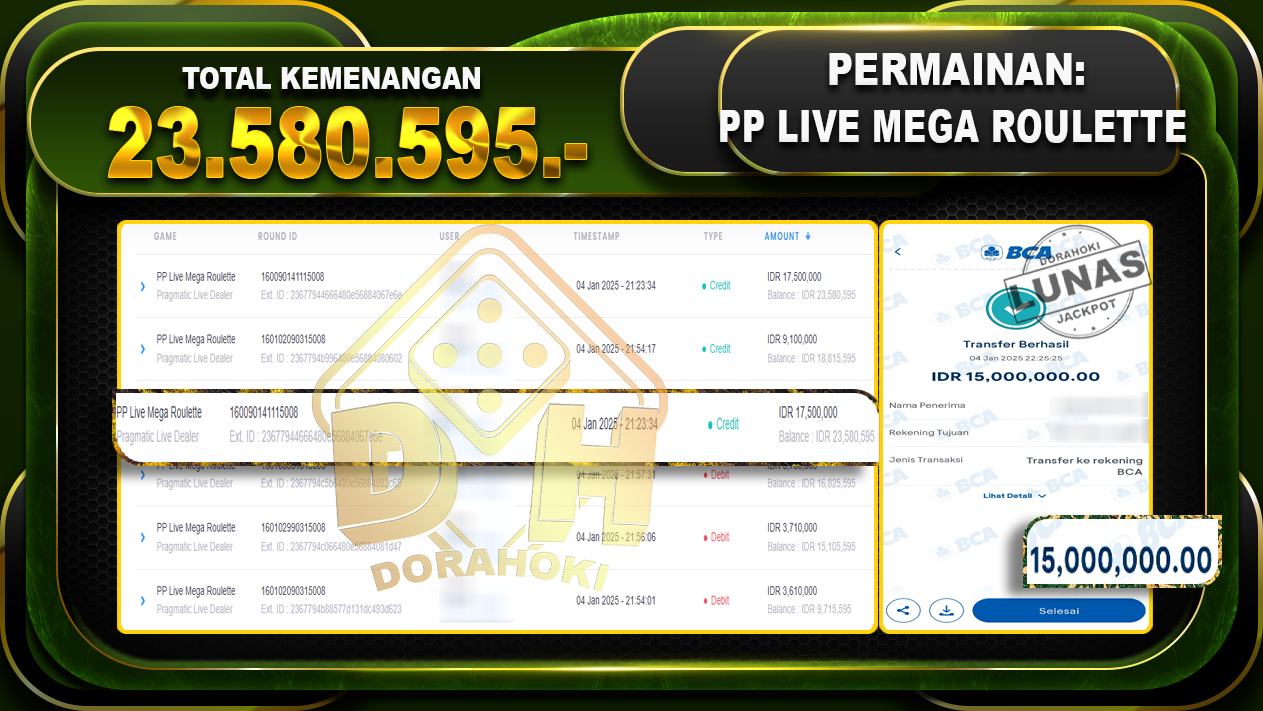 PP LIVE MEGA ROULETTE RP 23.580.595